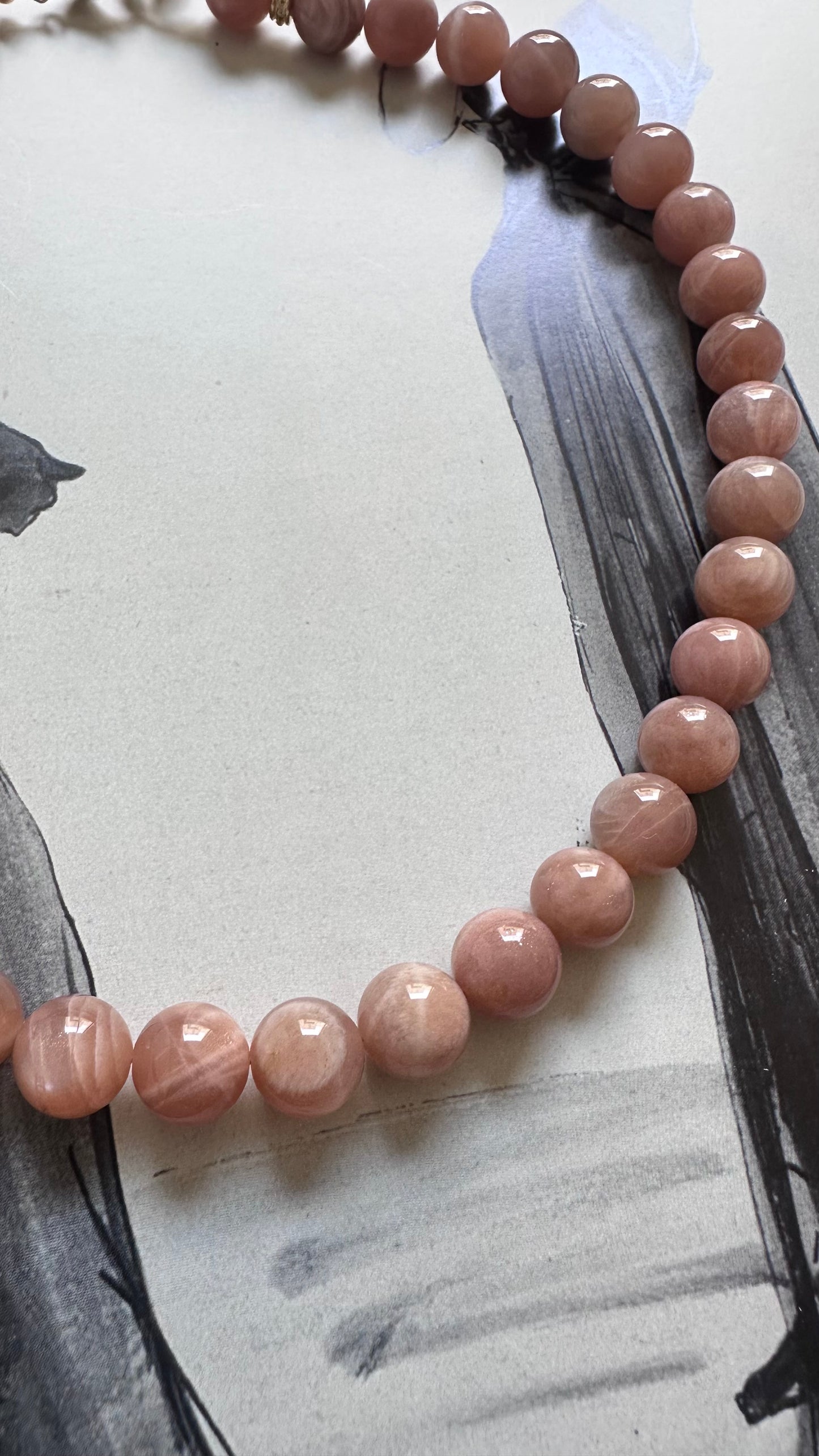 Moon stone necklace
