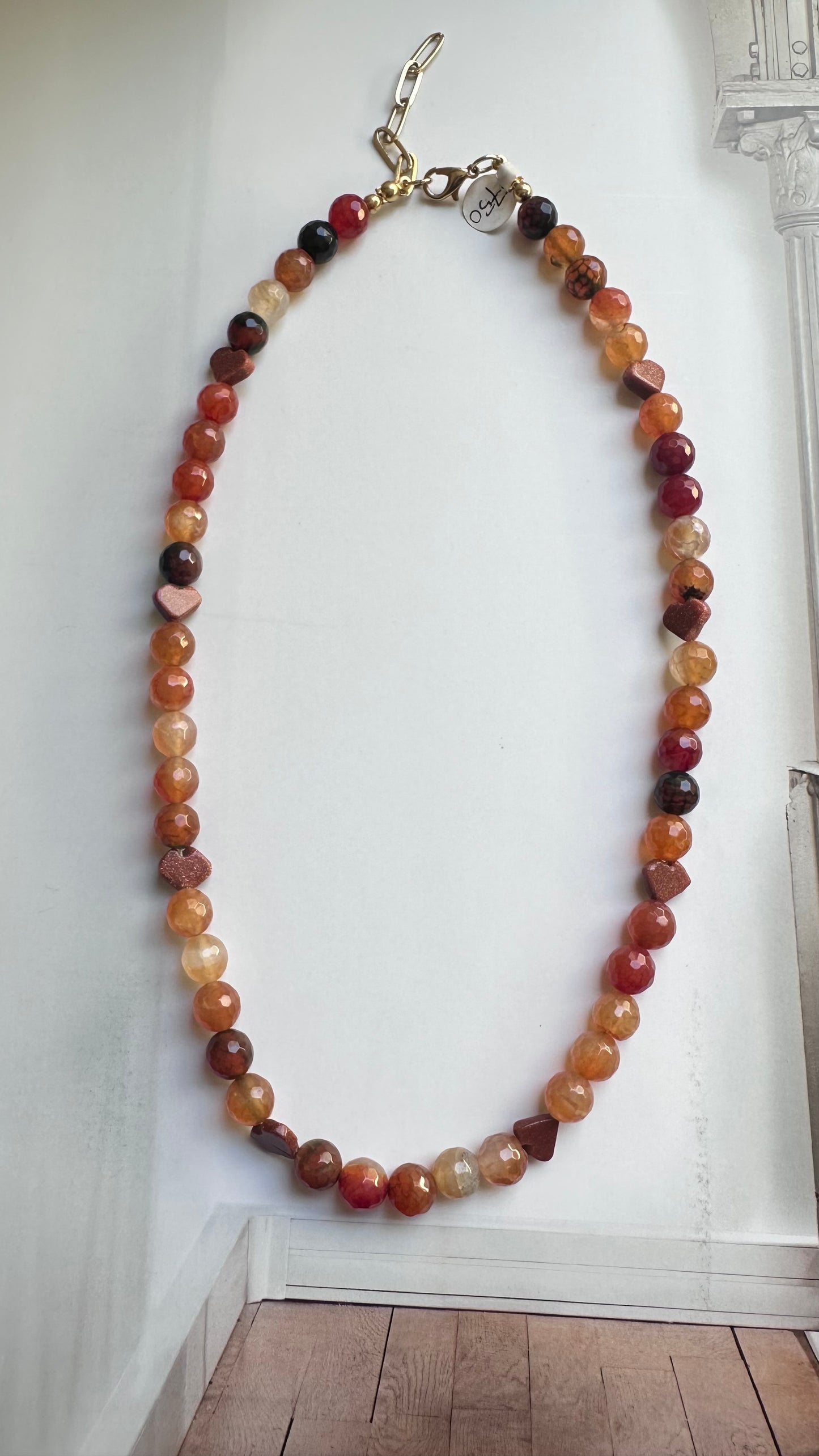 TURMALINA RED HEART NECKLACE