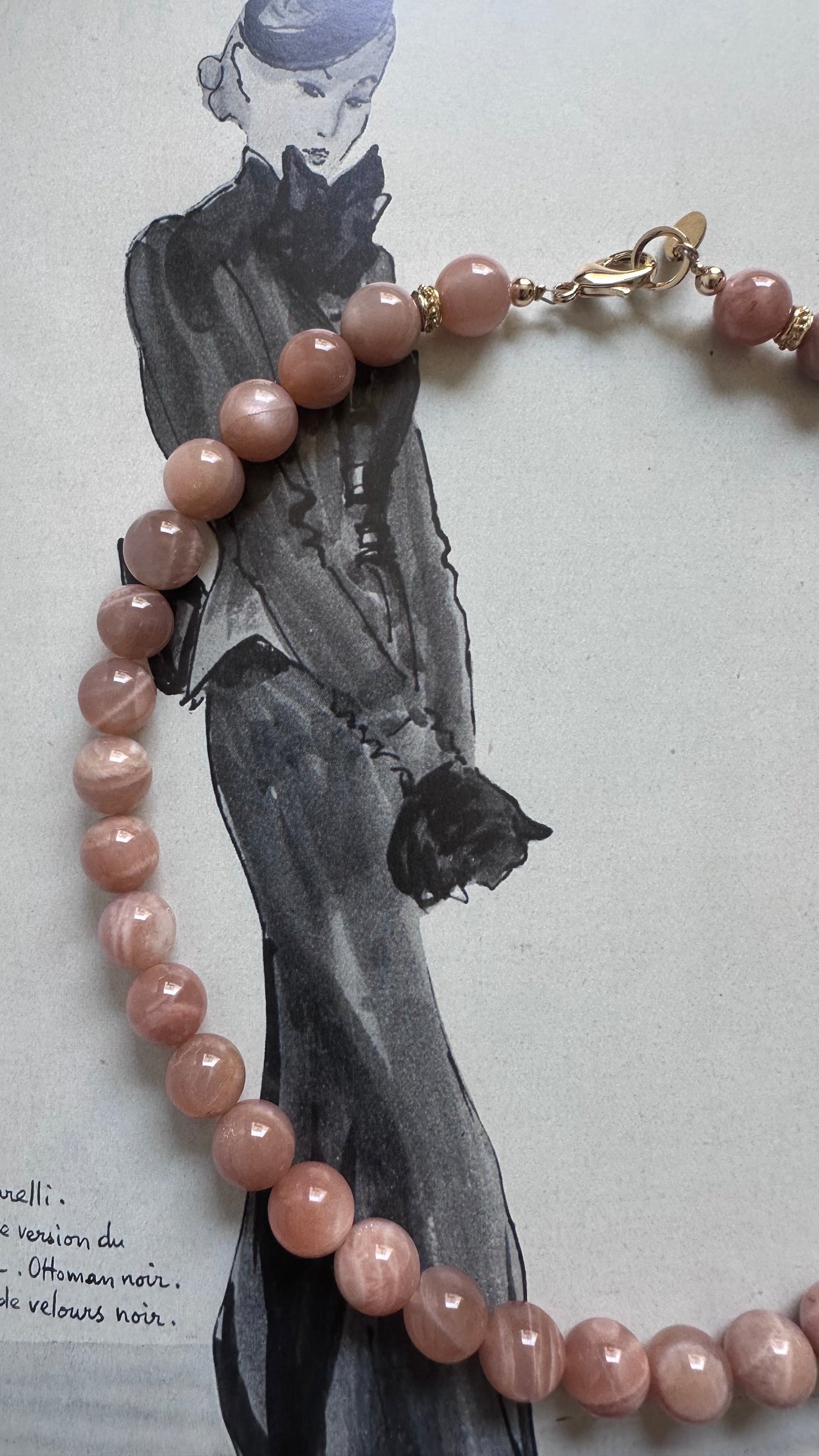 Moon stone necklace