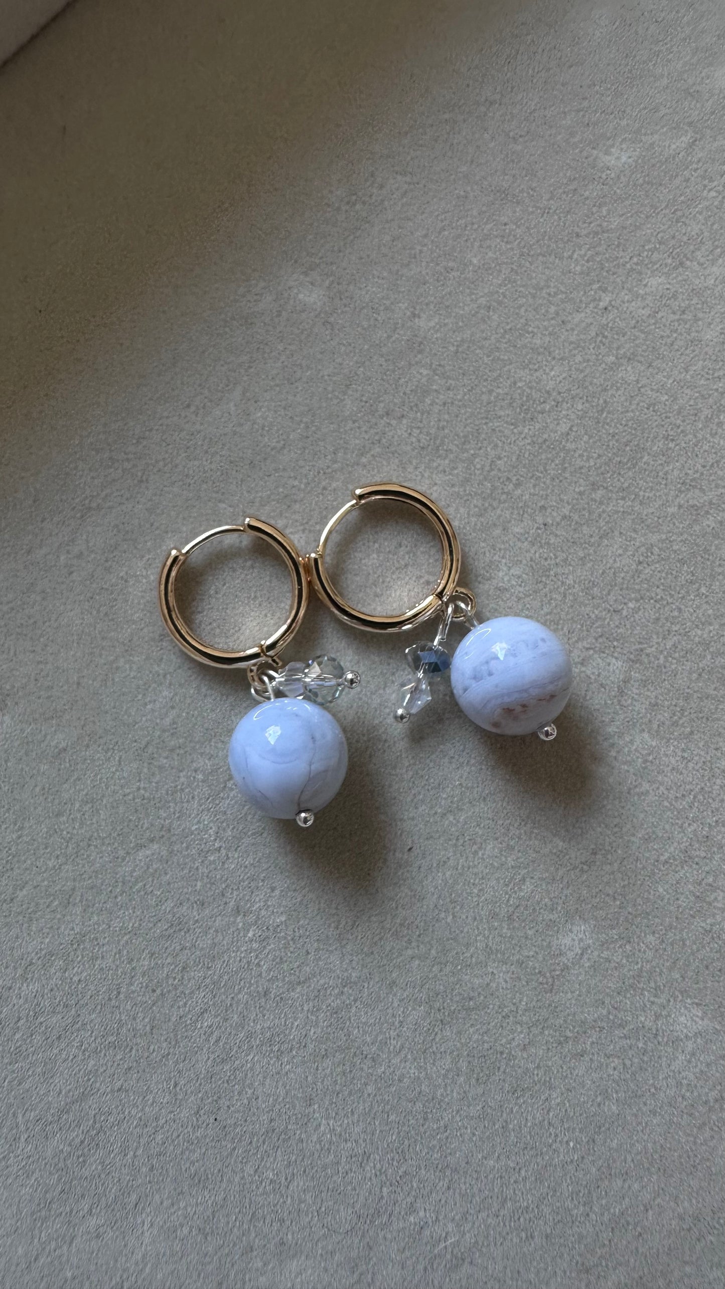 Agata lace hoops