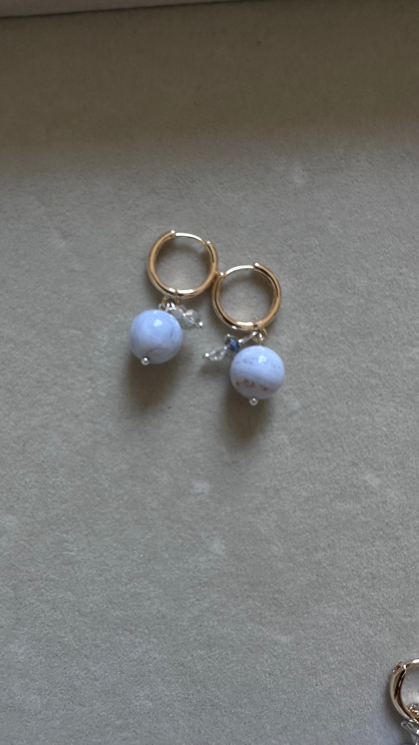 Agata lace hoops