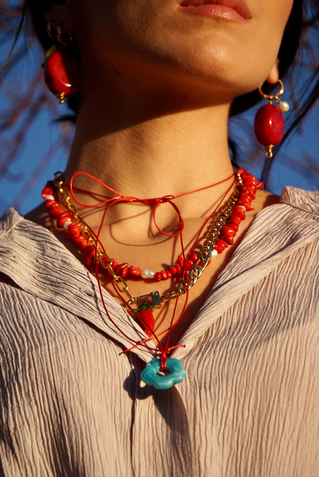 CORAL HOOPS