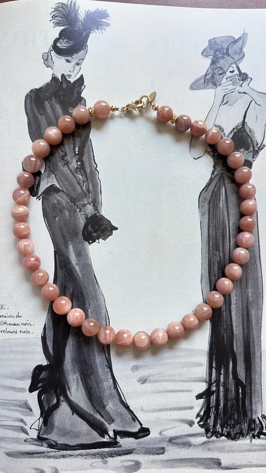Moon stone necklace