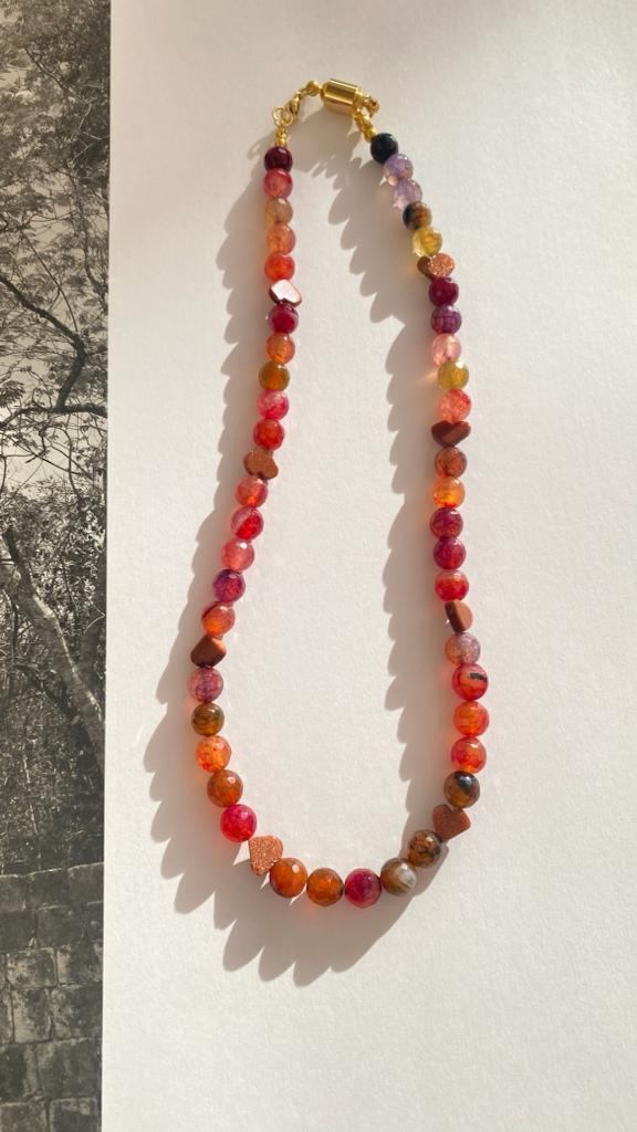 TURMALINA RED HEART NECKLACE
