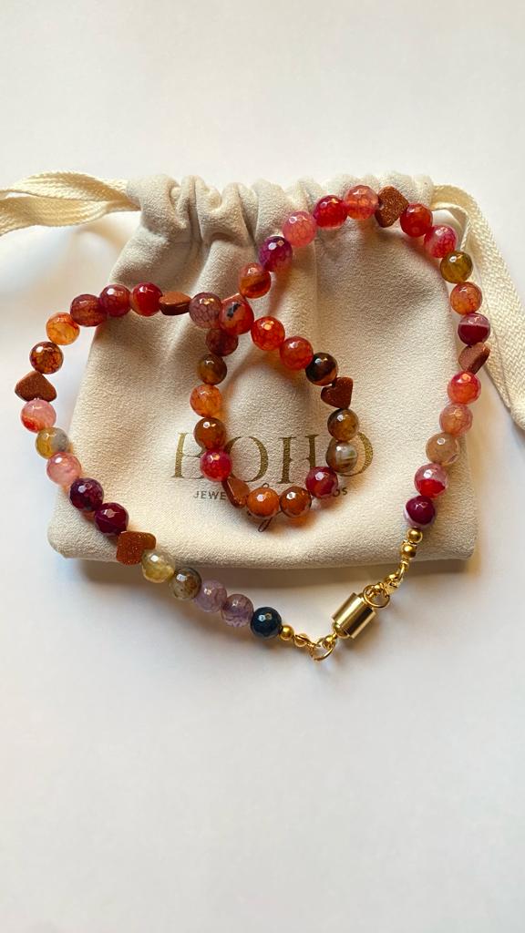 TURMALINA RED HEART NECKLACE