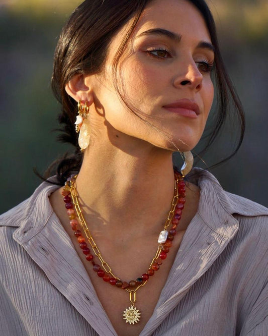 TURMALINA RED HEART NECKLACE